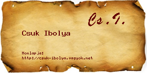 Csuk Ibolya névjegykártya