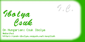 ibolya csuk business card